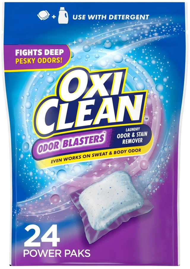 Main image of OxiClean Odor Blasters Odor and Stain Remover Laundry Power Paks, 24 Ct