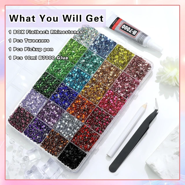 Alt view image 5 of 6 - Resin Rhinestones for Crafting Bedazzling,3MM Rhinestones for Nails Art