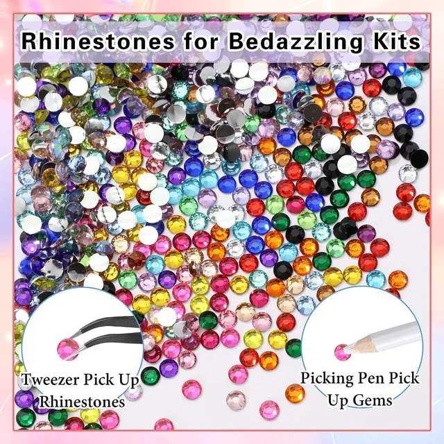 Alt view image 2 of 6 - Resin Rhinestones for Crafting Bedazzling,3MM Rhinestones for Nails Art