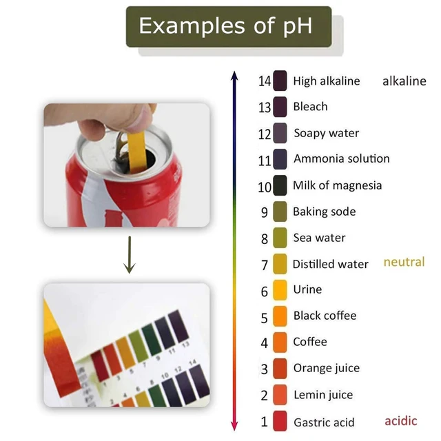 Alt view image 4 of 7 - 6 Pack pH 1-14 Litmus Test 480 Strips with Storage Case for Urine, Water, Soil Testing and Pet Food Monitoring