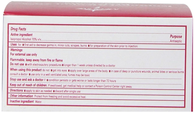 Alt view image 5 of 5 - Medline Isopropyl Alcohol Pads, Sterile, Medium, Box of 200