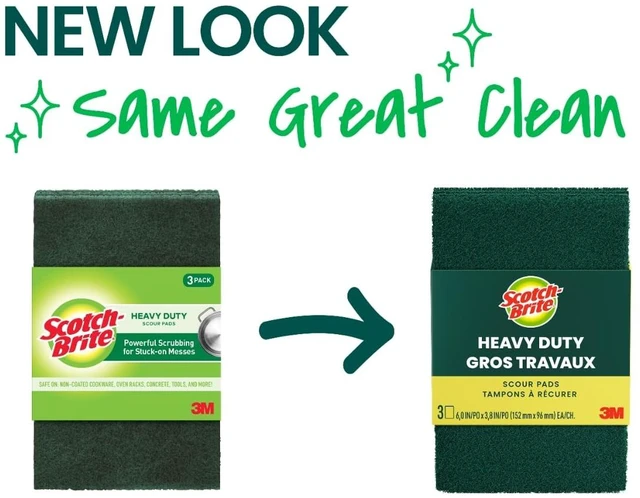 Alt view image 3 of 7 - Scotch-Brite Heavy Duty Scouring Pad, 3 Pack