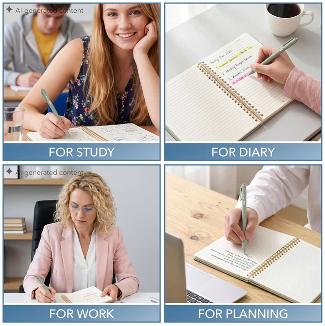 Alt view image 2 of 7 - Mr. Pen- Lined Spiral Journal Notebook, A5 (5.7"x7.9"), 160 Pages, Green