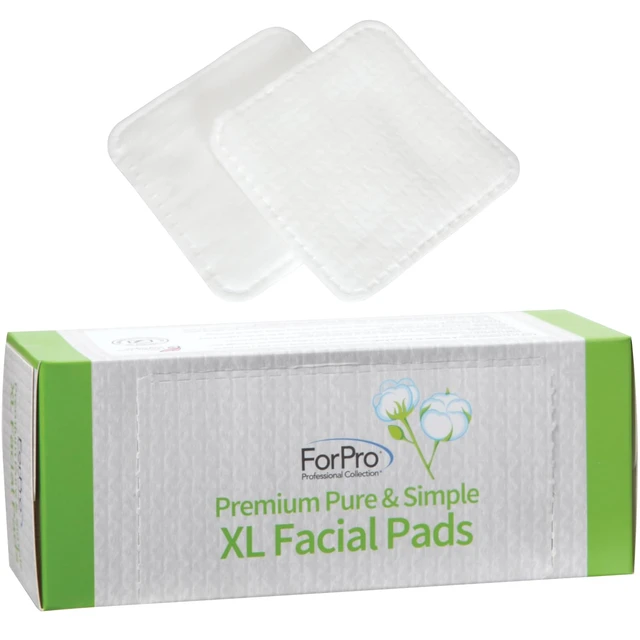Main image of ForPro Pure & Simple XL Facial Pads, 60ct, 3"x3", Vegan & Cruelty-Free