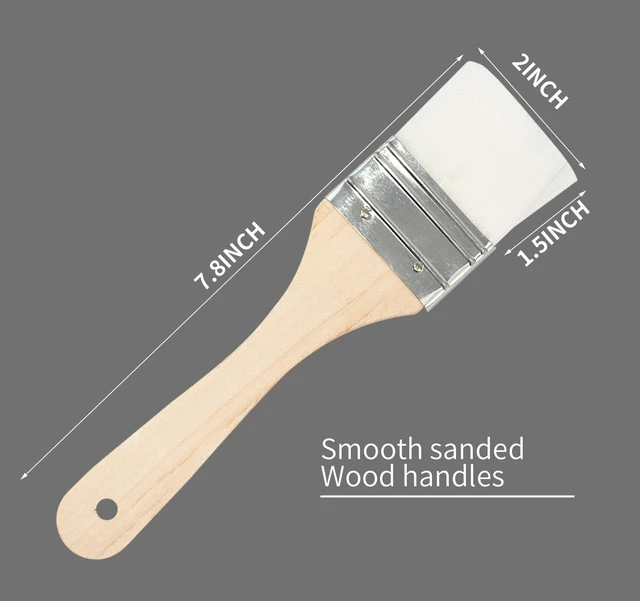 Alt view image 5 of 7 - Set of 3 Chip Paint Brushes with Synthetic Bristles for Priming Painting, Varnishing, Wood, Walls, Painting