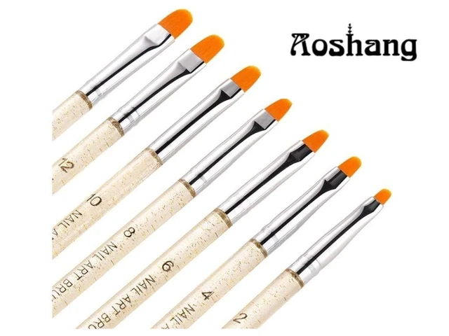 Alt view image 4 of 5 - 7Pcs Uv Gel Nail Brush, Poly Extension Gel Brush, Nail Art Painting Pen Set