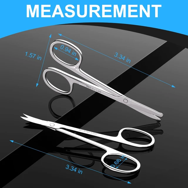 Alt view image 3 of 6 - Safety Tip Grooming Scissors, Curved & Rounded, 2 Pack