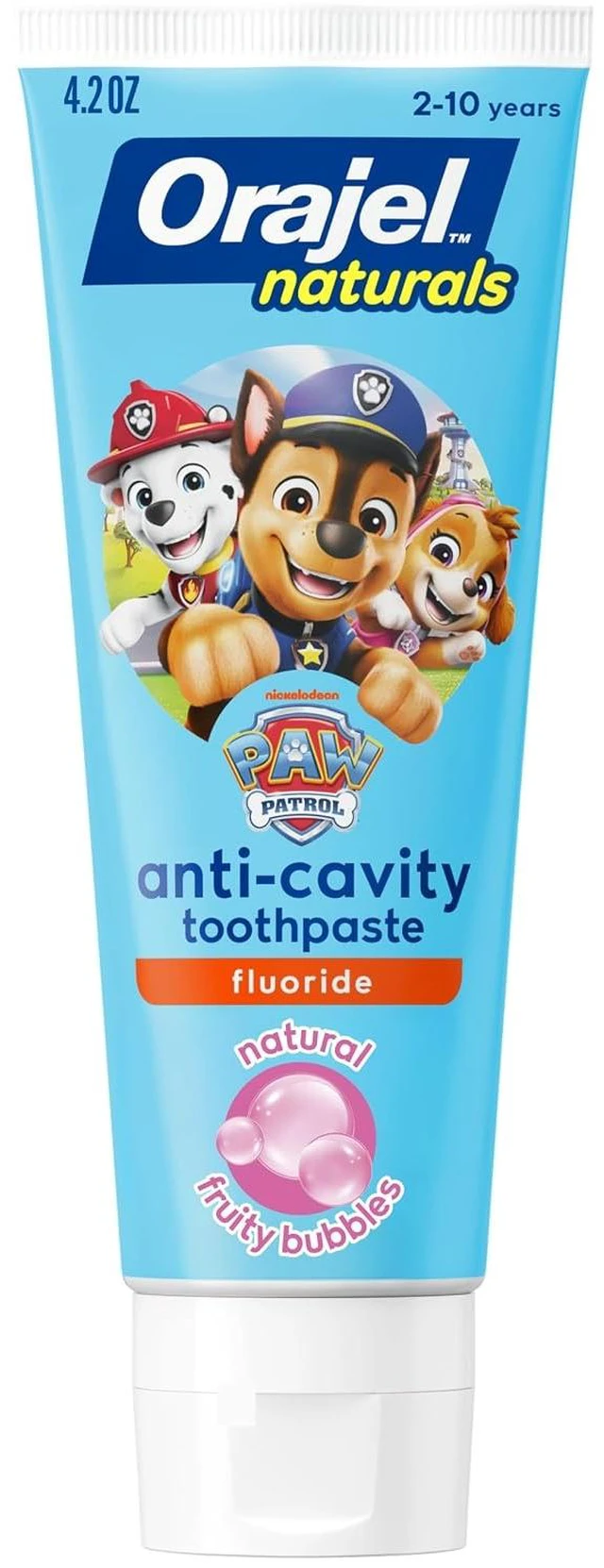 Main image of Orajel Naturals PAW Patrol Kids Fluoride Toothpaste, 4.2 Oz