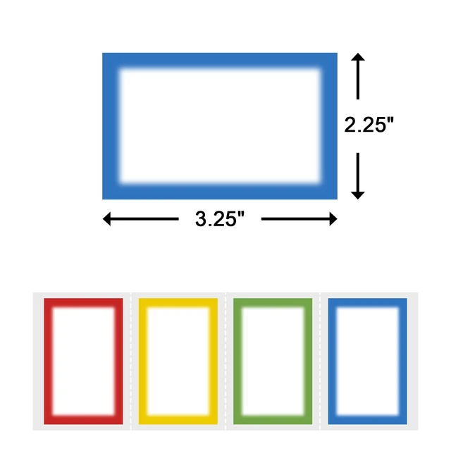 Alt view image 3 of 7 - 200 Stickers Colorful Plain Name Tag Labels, 3.5x2.25 Inch Border Name Tags
