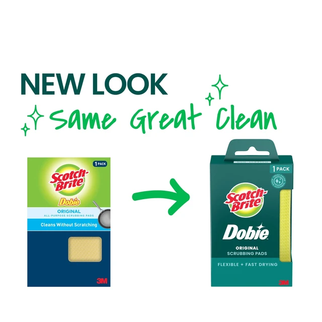 Alt view image 4 of 6 - Scotch-Brite Dobie Non-Scratch All-Purpose Scrub Pads, 1 Pack