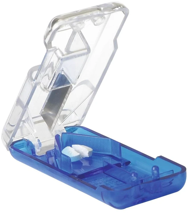 Main image of Ezy Dose Pill Cutter & Splitter, Built-in Pill Dispenser, Color May Vary