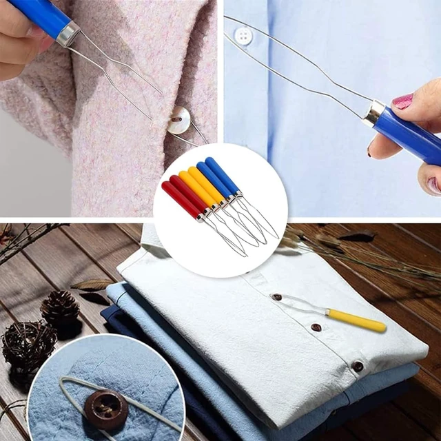 Alt view image 7 of 7 - 2 Pcs Button Hook Dressing Aid with Comfort Grip Handle - One Hand Button Helper for Arthritis, Seniors & Independent Living (Random Colors)