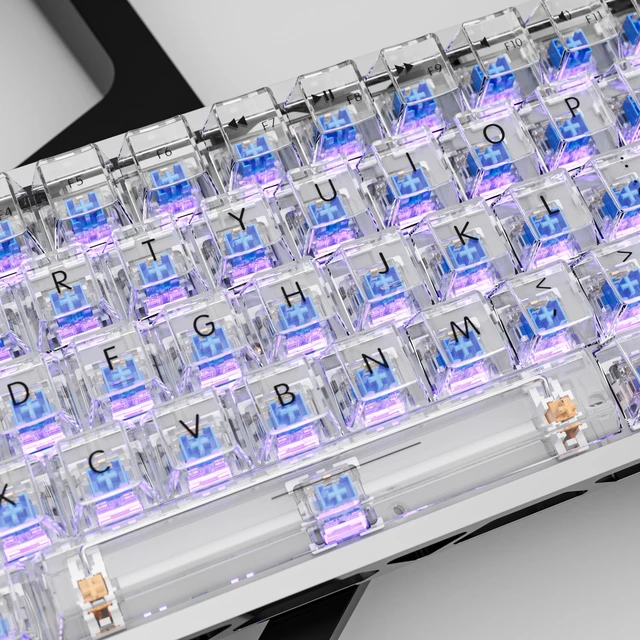 Alt view image 4 of 6 - Outemu(Gaote) Blue Switches for MX Mechanical Gaming Keyboard,3-Pin 50gf Clicky/RGB/DIY Replaceable/Dustproof Switches(20pcs)