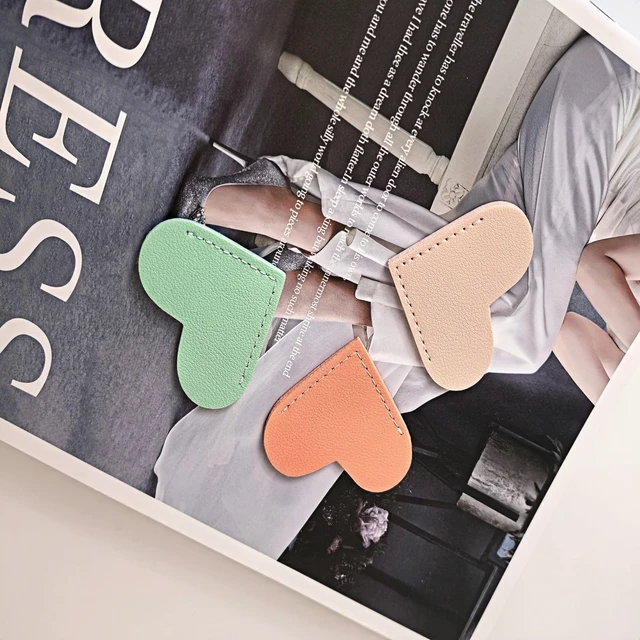 Alt view image 4 of 6 - Leather Book Marks,Heart Bookmarks,Gifts for Reading Book Lovers