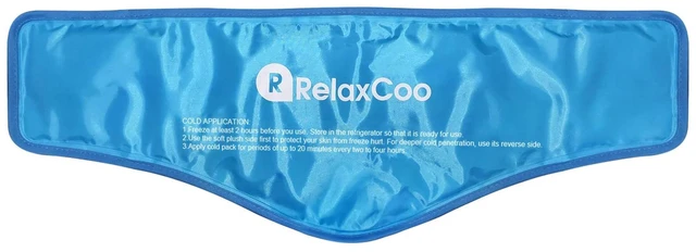 Alt view image 4 of 6 - RelaxCoo Neck Ice Pack Wrap, Reusable Gel Ice Pack for Neck Shoulders, Cold Compress Therapy for Pain Relief, Injuries, Swelling, Bruises, Sprains, Inflammation and Cervical Surgery Recovery