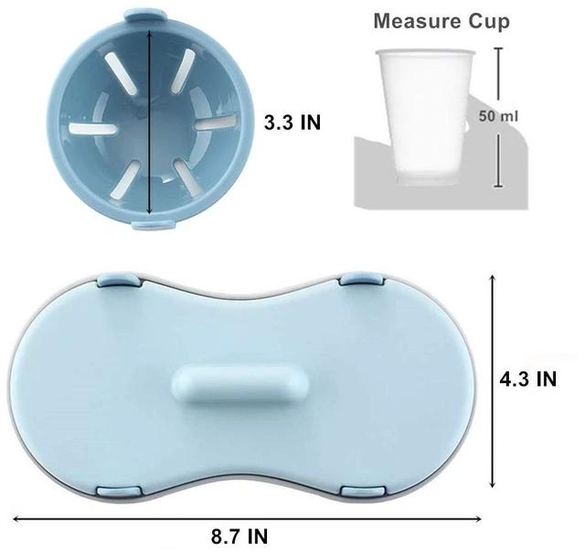 Alt view image 3 of 5 - Egg Poacher Microwavable, Egg Steam with Measure Cup Dishwashable, Egg Maker Poached Egg Steamer Kitchen Gadget