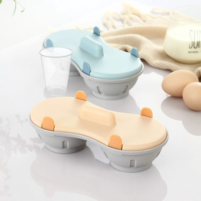 Alt view image 2 of 5 - Egg Poacher Microwavable, Egg Steam with Measure Cup Dishwashable, Egg Maker Poached Egg Steamer Kitchen Gadget