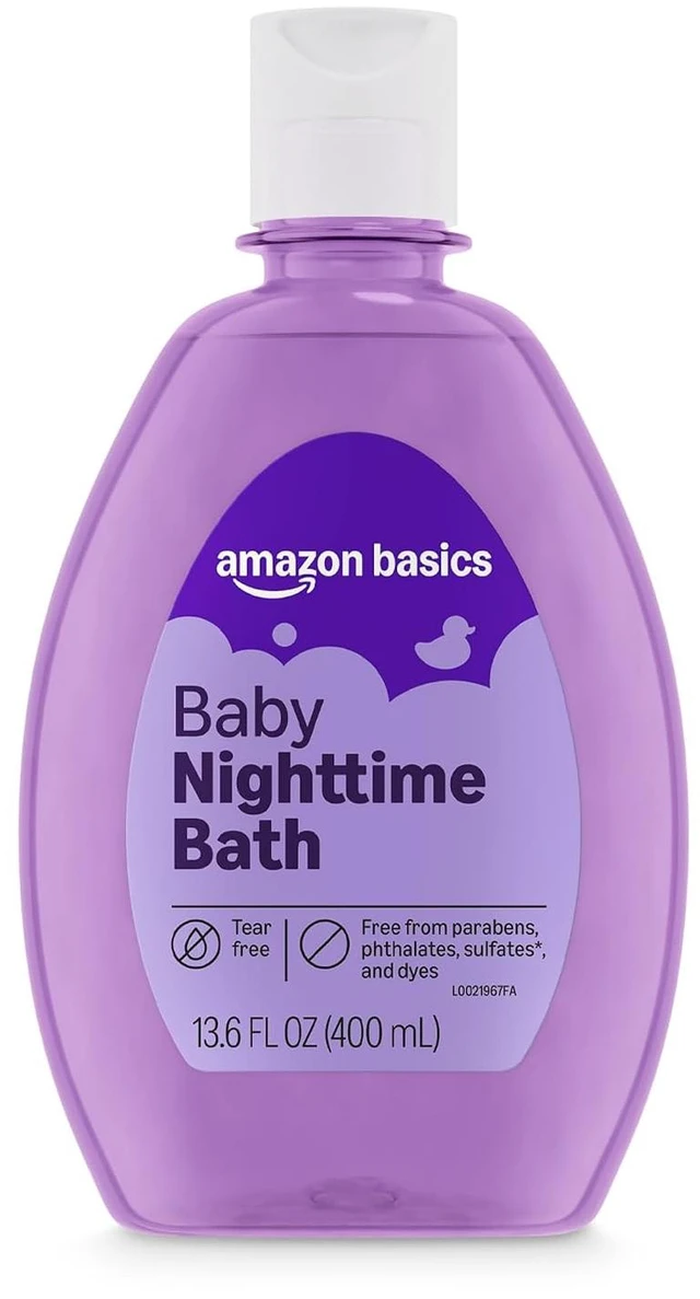 Main image of Amazon Basics Night-Time Baby Bath, Lightly Scented, 13.6 Fl Oz (Pack of 1), Packaging May Vary