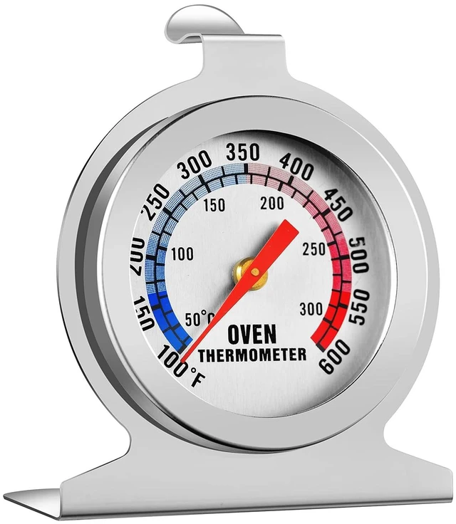 Main image of in Oven Thermometer for Grill Smoker BBQ 50-300°C/100-600°F, Instant Read Precision Stainless Steel Electric/Gas Oven Thermometers, Analog Thermometer Gauge for Kitchen Cooking Baking