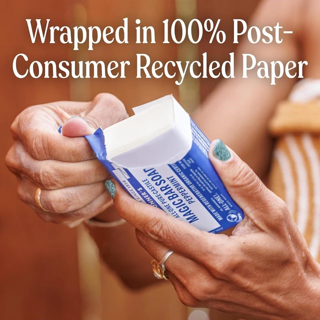 Alt view image 3 of 6 - Dr. Bronner's Pure-Castile Bar Soap, Peppermint, 5 oz, 1-Pack