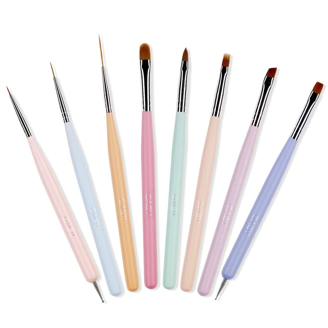 Alt view image 3 of 6 - GAOY 8 Pcs Nail Art Brushes, Nail Art Design Pens, Liner & Polka Dot Tools