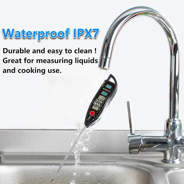 Alt view image 5 of 7 - BOMATA Digital Water Thermometer for Liquid, Meat, Cooking, IPX7 Waterproof