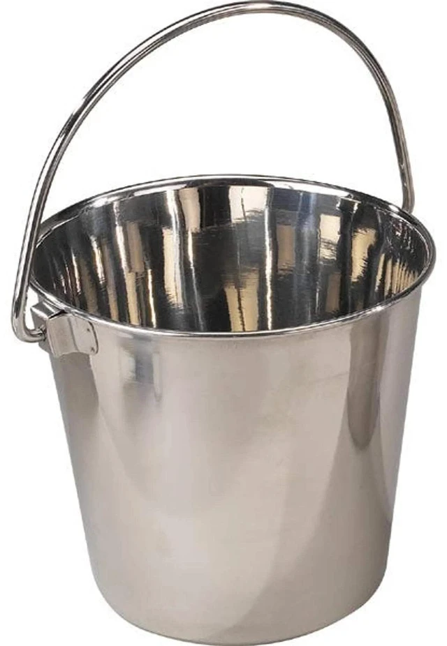 Main image of ProSelect Heavy Duty Stainless Steel Pails Durable Pails for Kennels and Farms - 5", 1-Quart