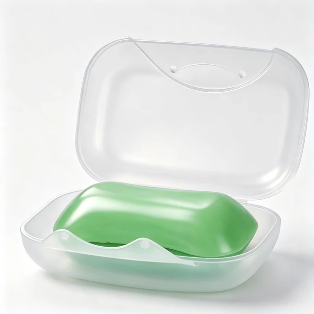 Main image of Travel Soap Case Soap Dish Bar Holder Container Box for Shower Bathroom Outdoor Trip Gym Camping School Vonpri (Without Bag Clear)