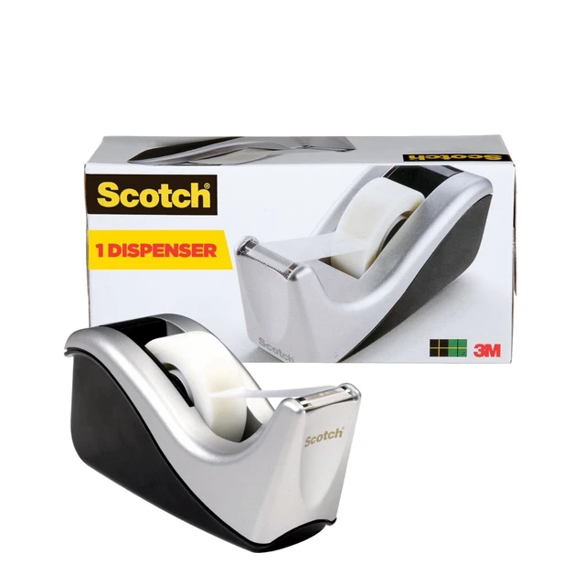 Alt view image 5 of 6 - Scotch Desktop Tape Dispenser, Silvertech Two-Tone (C60-ST)