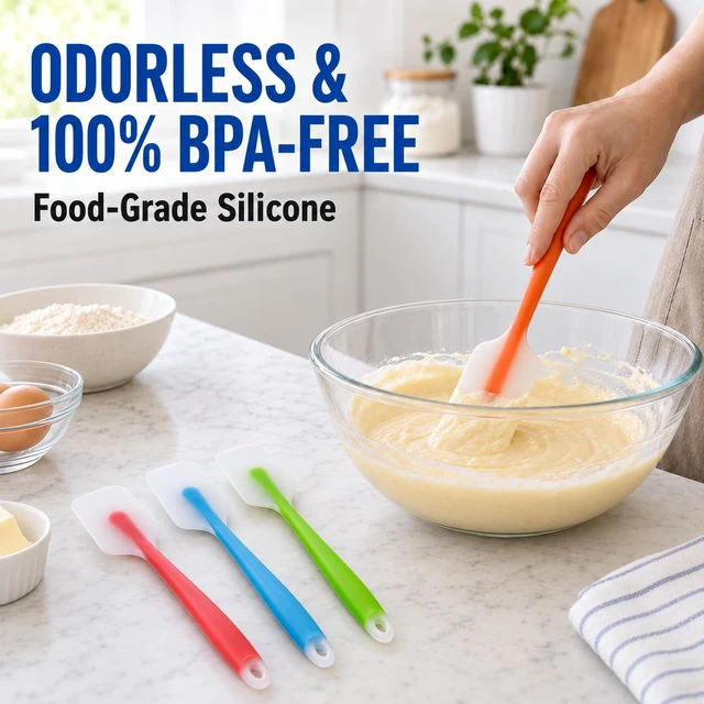 Alt view image 3 of 7 - HiramWare Silicone Spatula Set of 4, Heat Resistant, Food Grade