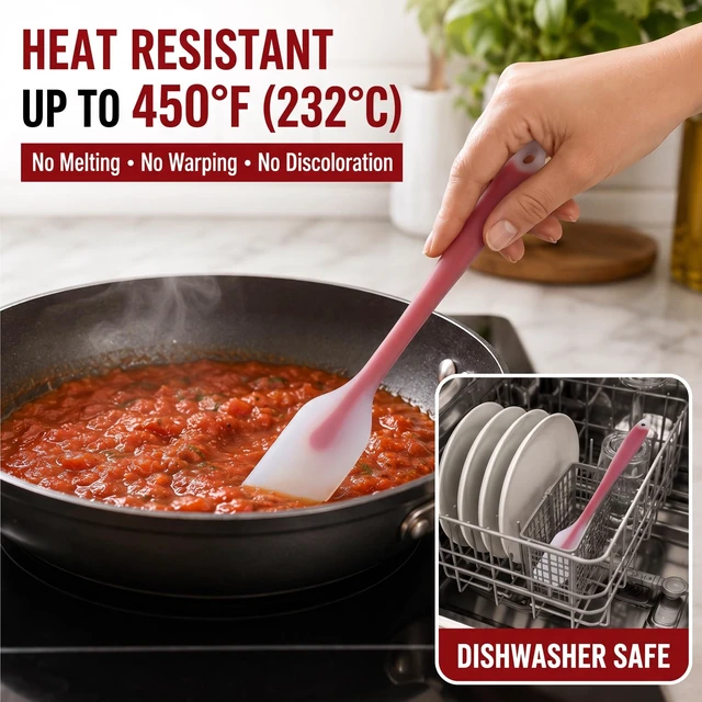 Alt view image 2 of 7 - HiramWare Silicone Spatula Set of 4, Heat Resistant, Food Grade