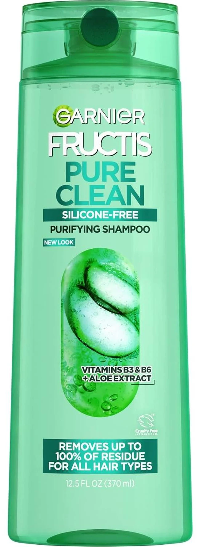 Main image of Garnier Fructis Pure Clean Purifying Shampoo, Silicone-Free, 12.5 Fl Oz, 1 Count (Packaging May Vary)