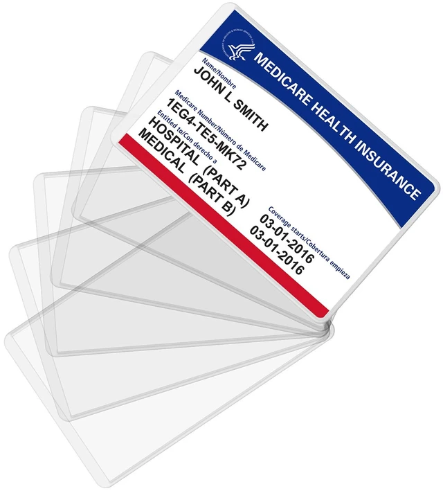 Main image of Fabmaker New Medicare Card Protector, 6 Pack Plastic Card Holder for Wallet Single 12 Mil Business Card Sleeve Waterproof Cards Plastic Protector for Credit Card Business Card Social Security Card