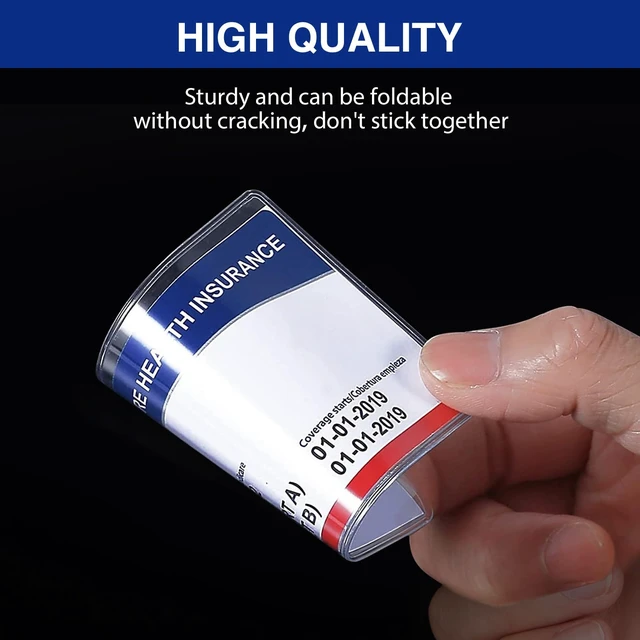Alt view image 3 of 7 - Fabmaker New Medicare Card Protector, 6 Pack Plastic Card Holder for Wallet Single 12 Mil Business Card Sleeve Waterproof Cards Plastic Protector for Credit Card Business Card Social Security Card