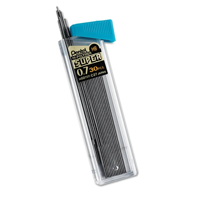 Alt view image 2 of 3 - Pentel Super Hi-Polymer Lead Refill 0.7 mm Medium, HB, 30 Pieces of Lead (C27BPHB-K6)