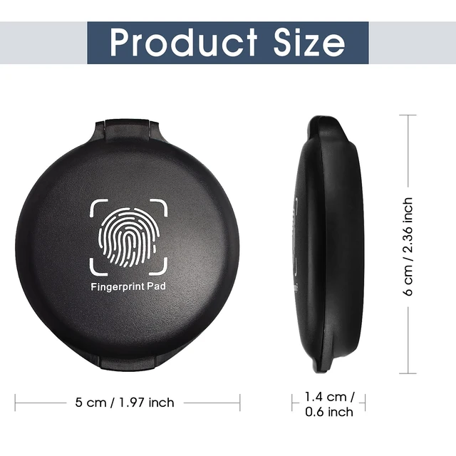 Alt view image 7 of 7 - 1 Pack Thumbprint Fingerprint Ink Pad Stamp Pad