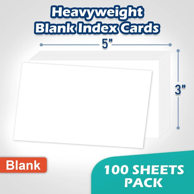 Alt view image 4 of 7 - Olivo Blank Index Cards 3x5 Unlined Unruled Flash Note Cards, 100 Count