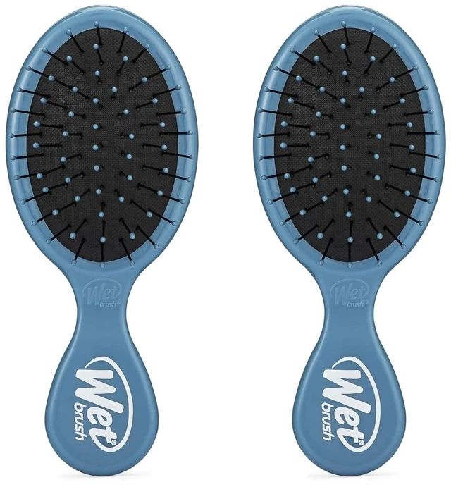 Main image of Wet Brush Mini Detangler Hair Brush, Elemental Blue, Detangling Travel Hairbrush, Ultra-Soft IntelliFlex Bristles Glide Through Tangles with Ease, Pain-Free, All Hair Types
