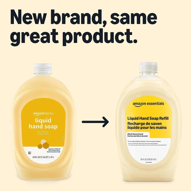 Alt view image 3 of 6 - Amazon Essentials Liquid Hand Soap Refill, Milk and Honey Scent, Triclosan-free, 50 Fluid Ounces, Pack of 1 (Previously Amazon Basics)