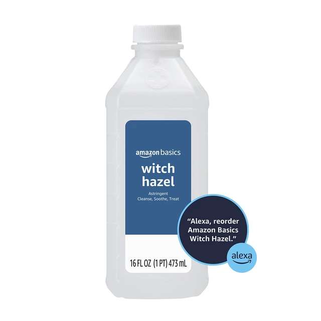Alt view image 5 of 5 - Amazon Basics Witch Hazel USP Astringent for Oily Skin, Relief from Irritation and Redness, Unscented, 16 Fluid Ounces (Previously Solimo)
