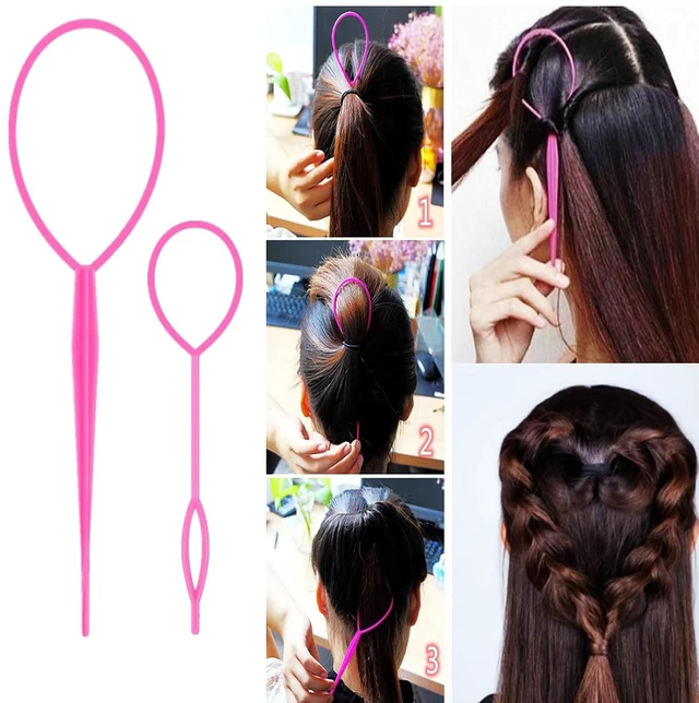 Alt view image 3 of 7 - ZVOREI 8Pcs Hair Brushes Set wit, Pink 4Pcs Topsy Hair Tail Tools