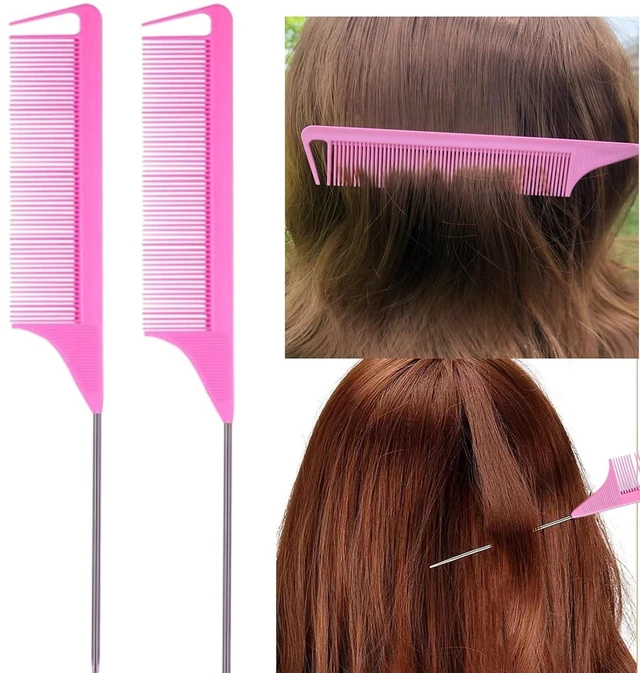 Alt view image 2 of 7 - ZVOREI 8Pcs Hair Brushes Set wit, Pink 4Pcs Topsy Hair Tail Tools