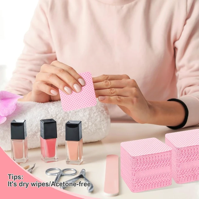 Alt view image 4 of 7 - Lint Free Nail Wipes, 540PCS Nail Supplies Nail Polish Remover Wipes
