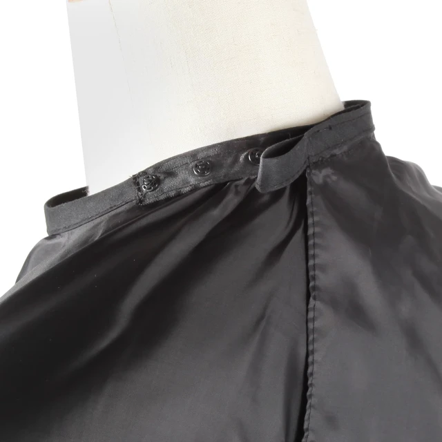 Alt view image 6 of 7 - Omvoina Professional Hair Cutting Cape with Adjustable Snap Closure, Salon Barber Cape,Waterproof Hairdressing Salon Cape - 57" x 51"(Black)