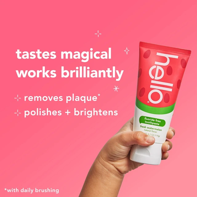 Alt view image 4 of 6 - hello Kids Fluoride Free Toothpaste, Fresh Watermelon, 4.2 oz