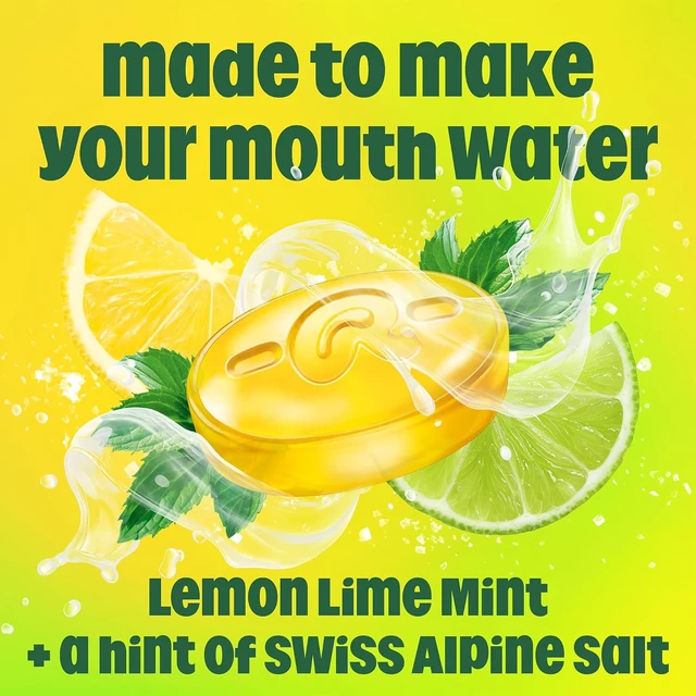 Alt view image 3 of 6 - Ricola Mouthwatering Dry Mouth Drops Sugar Free Lemon Lime Mint - 40 Count