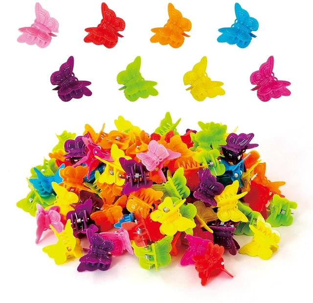 Alt view image 4 of 5 - 50 Packs Assorted Color Butterfly Hair Clips, Beautiful Mini Butterfly Hair Clips Hair Accessories for Women and Girls (50 pcs Random Colour)