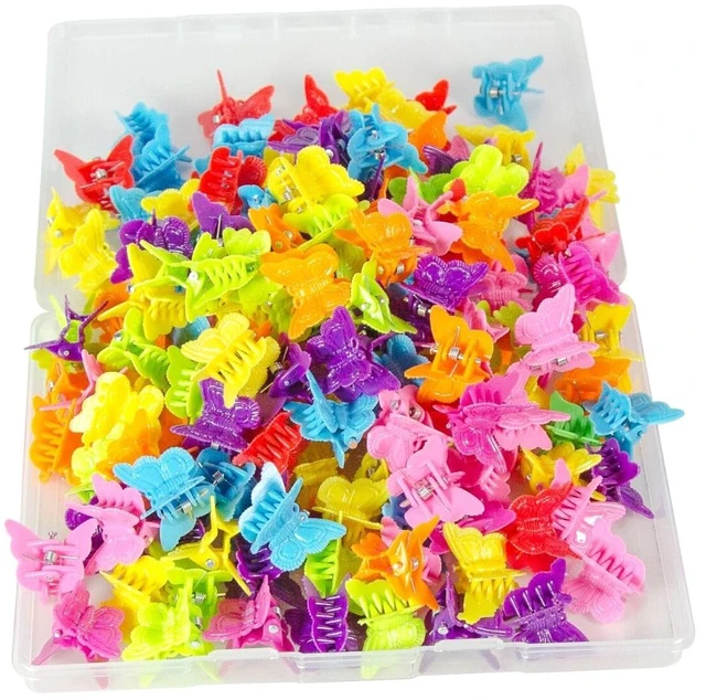 Alt view image 2 of 5 - 50 Packs Assorted Color Butterfly Hair Clips, Beautiful Mini Butterfly Hair Clips Hair Accessories for Women and Girls (50 pcs Random Colour)