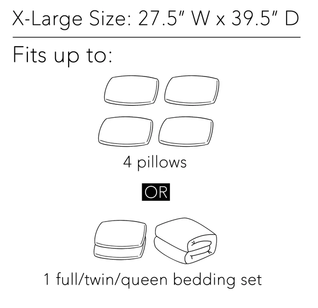 Alt view image 3 of 6 - SpaceAid Jumbo Vacuum Storage Bags, Space Saver Sealer Compression Bags for Comforters, Blankets, Pillows, Bedding, Clothes (X-Large 3 Pack)