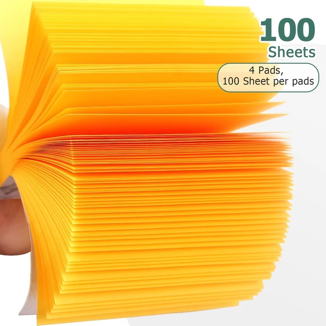 Alt view image 6 of 7 - Sticky Notes 3x3 in, Self-Adhesive Note, 4 Pads, 100 Sheets/Pad (Orange)